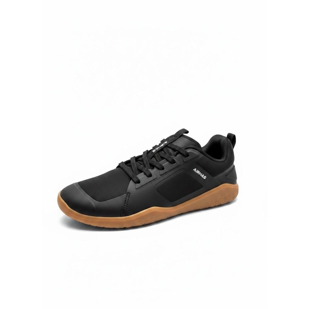 AIRHAS Womens Minimalist Barefoot Shoes Zero Drop Black/Gum Size 7